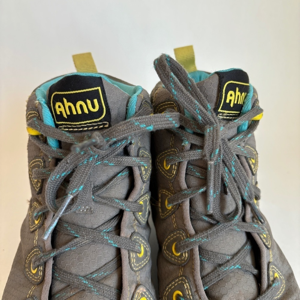 Ahnu Womens Gray Blue Sugarpine Casual Outdoor Waterproof Hiking Boots Size 6.5 - Picture 12 of 12